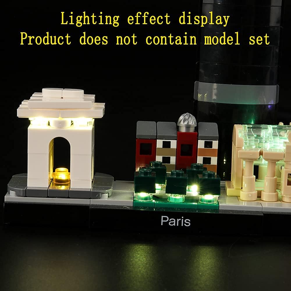 LED Licht-Set für Lego Architecture Paris mit Eiffelturm 21044 Modell, For 21044