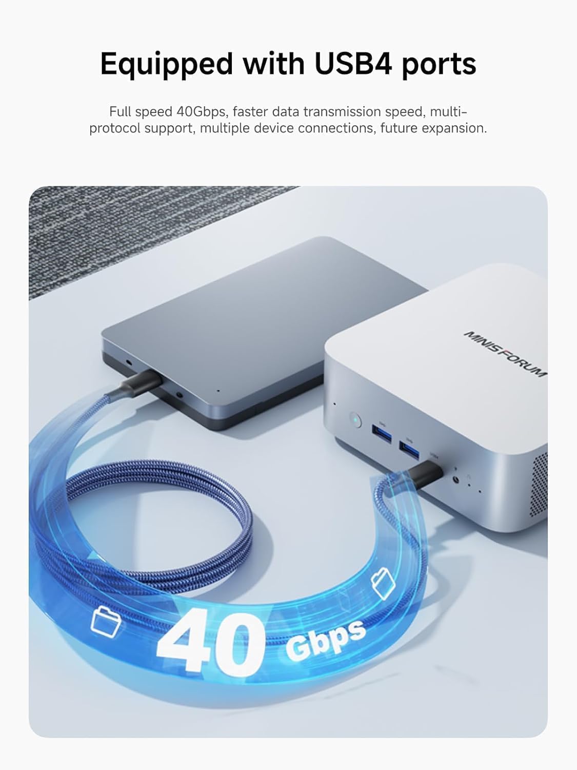AI X1-255 Mini PC mit Ryzen 7 Prozessor, X1-255 32+1TB