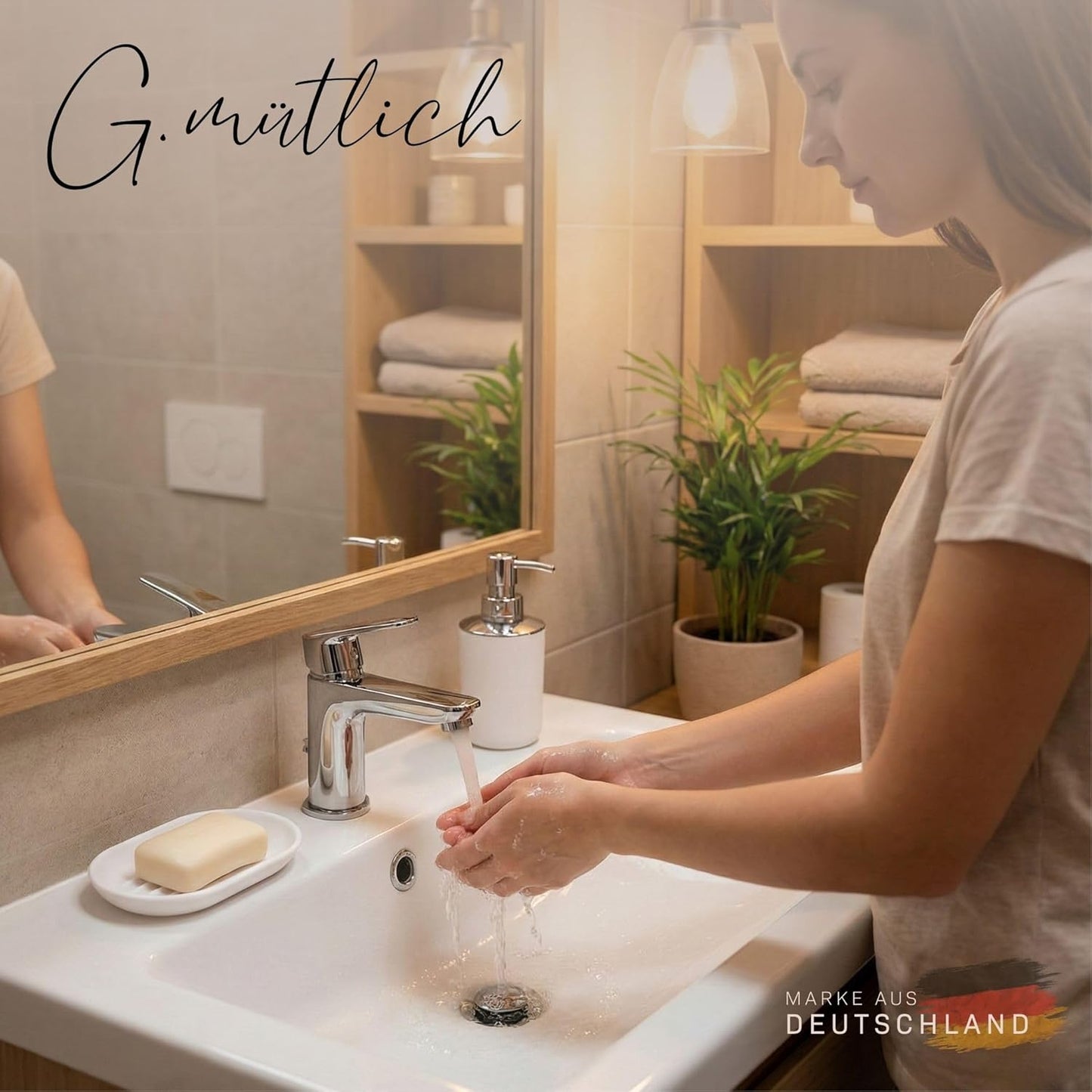 6-teiliges Badezimmer-Zubehörset, Weiss