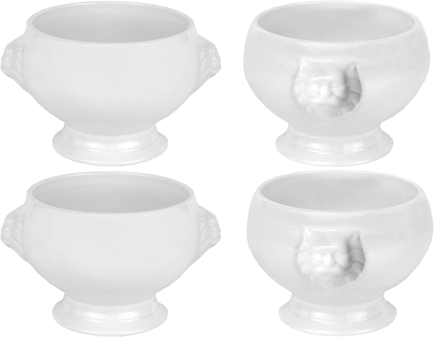 4-teiliges Löwenkopfterrine Set