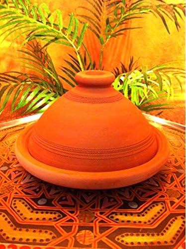Marokkanischer Tajine-Tontopf (26 cm, handgetöpfert), 26cm