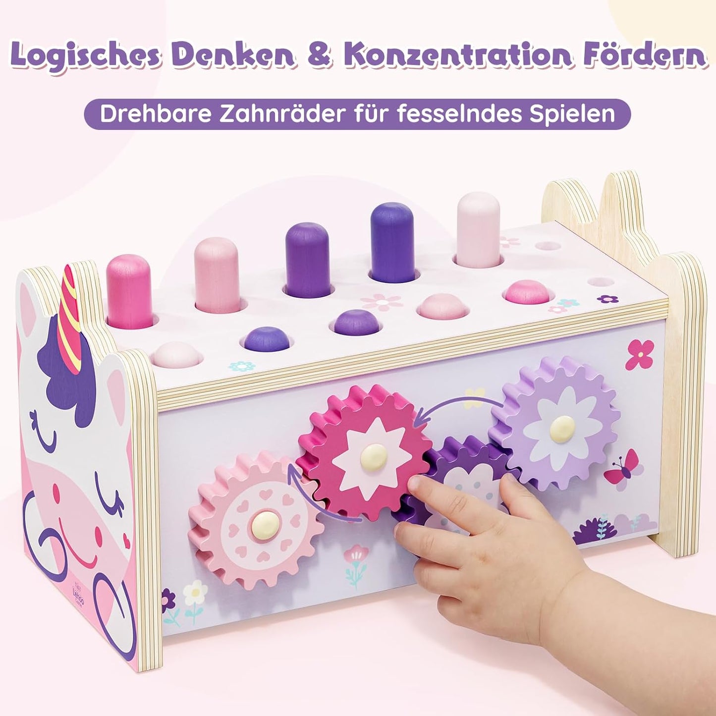 Klopf- & Hämmerspielzeug mit Xylophon & Zahnrädern