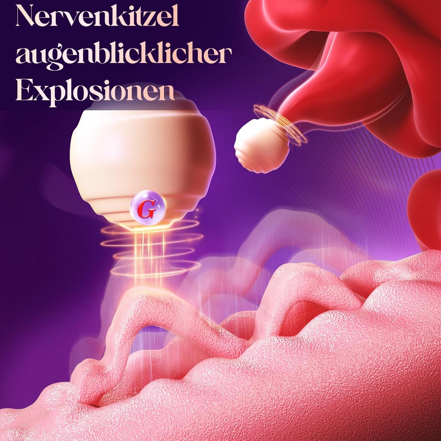 Vibratorenset mit 7 Funktionen für Frauen & Paare, Dunkelrot
