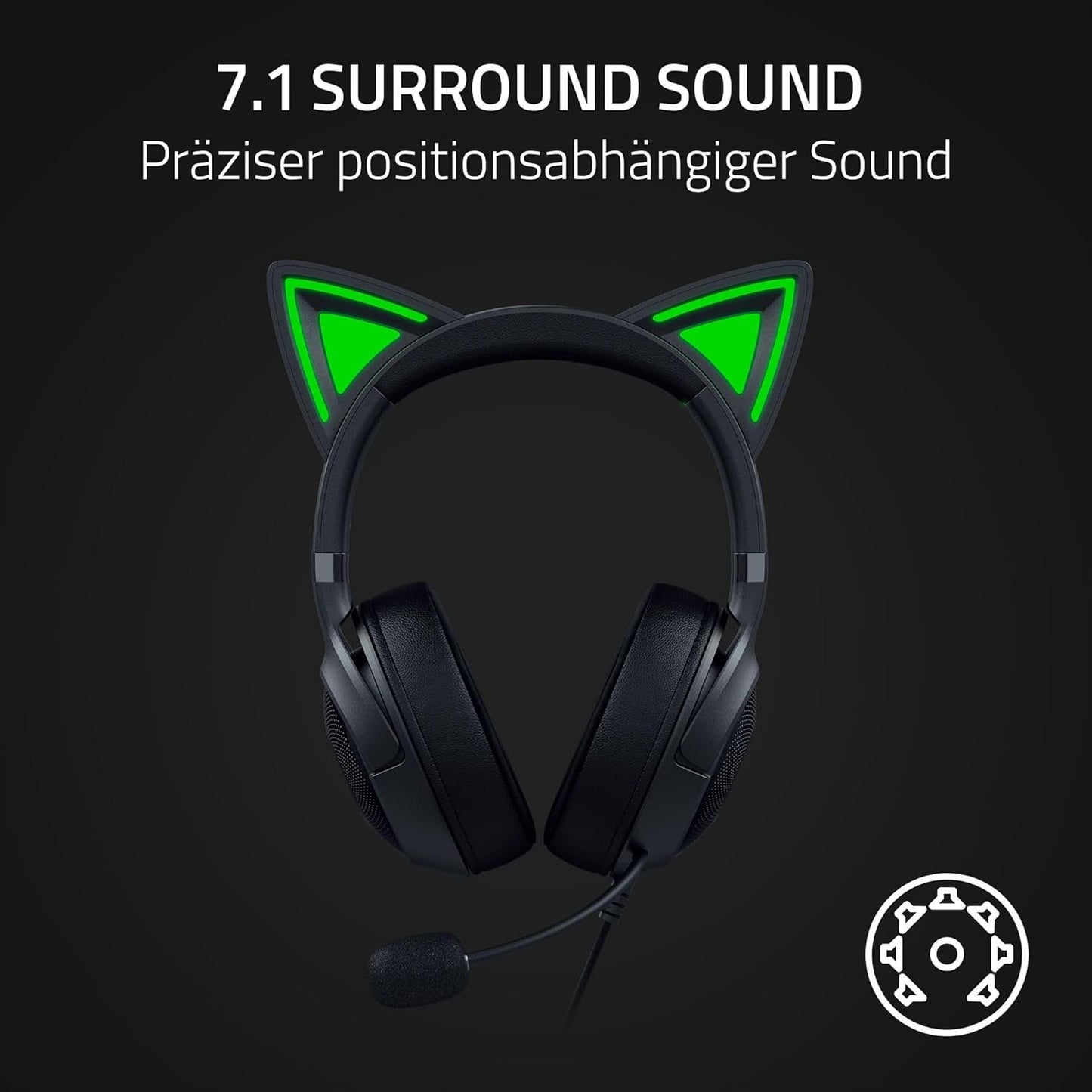 Kraken Kitty V2 RGB-Headset, Kraken Kitty V2 Schwarz