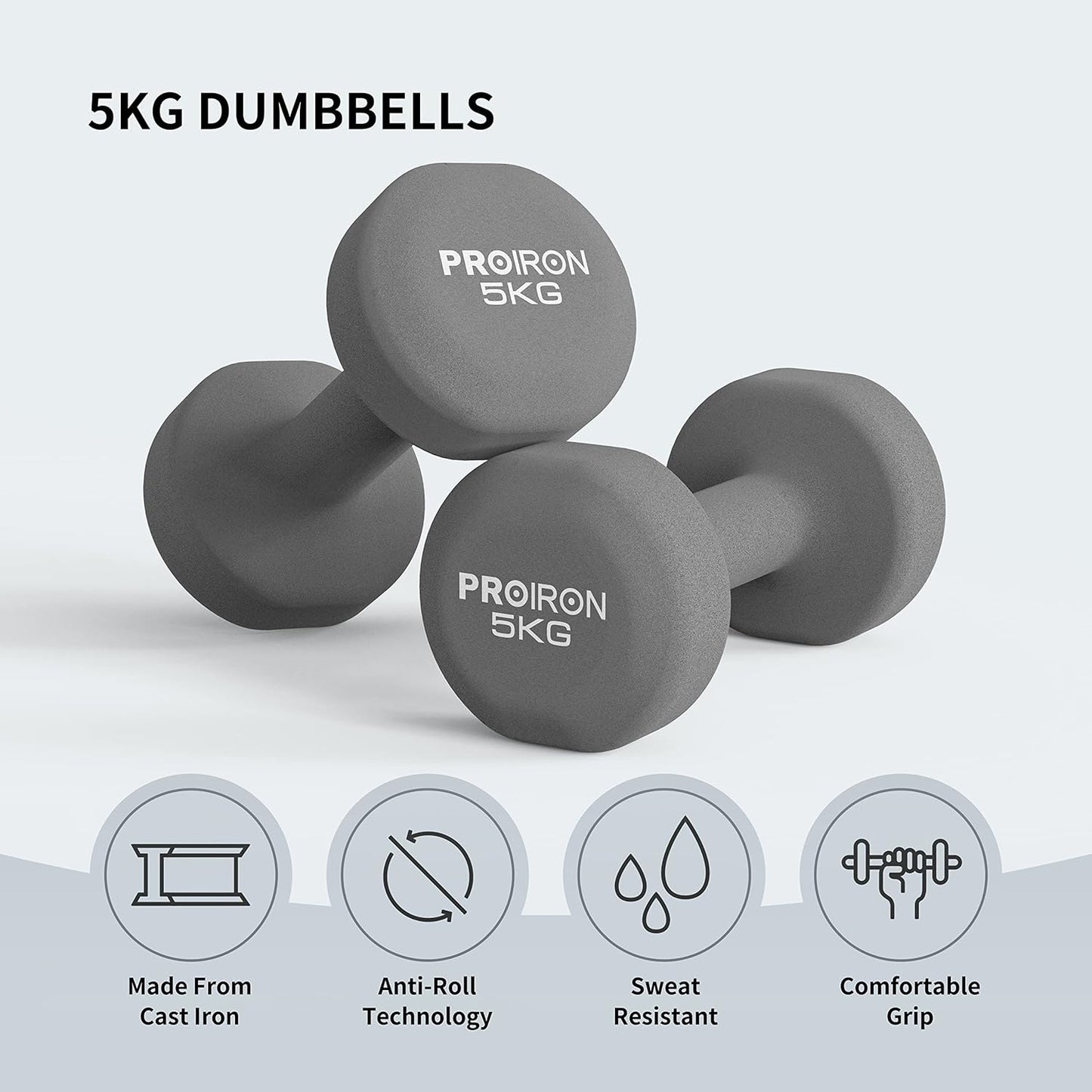2er-Set Kurzhantel (5 kg), 2 X 5KG