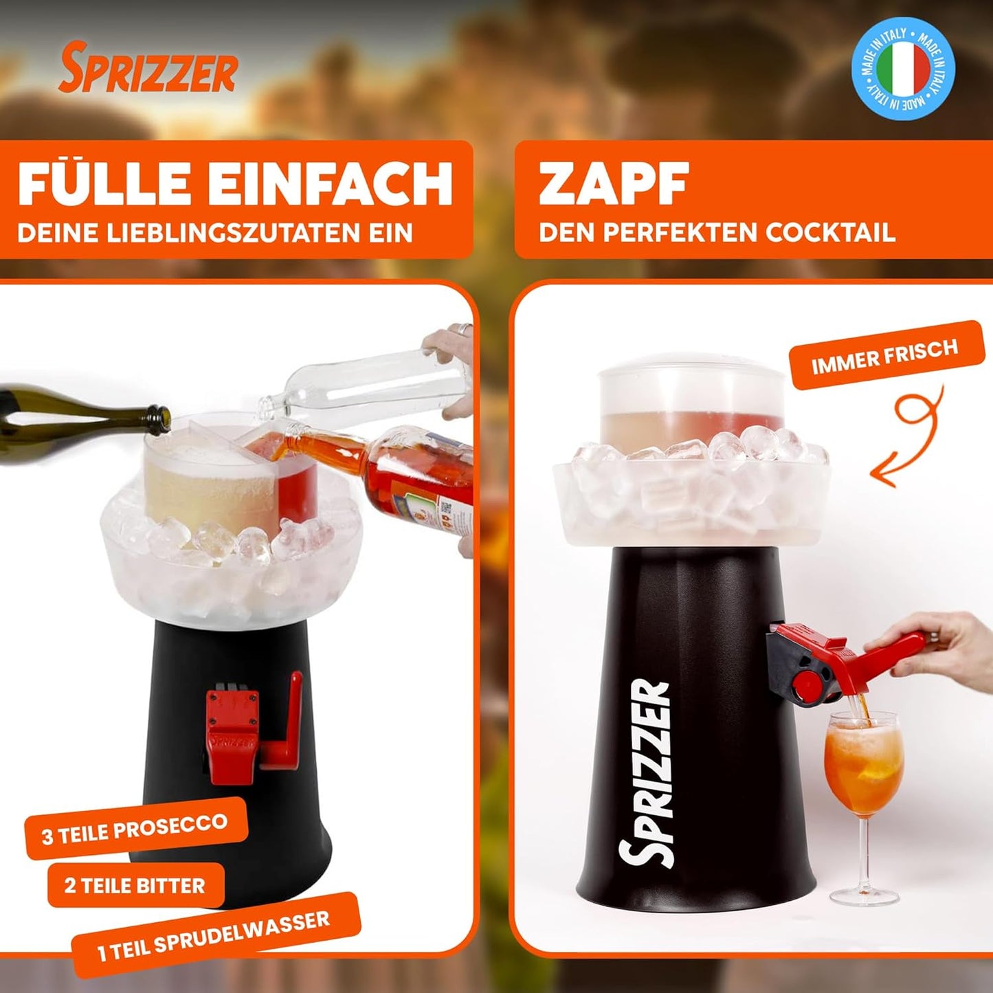 Getränkespender, Schwarz