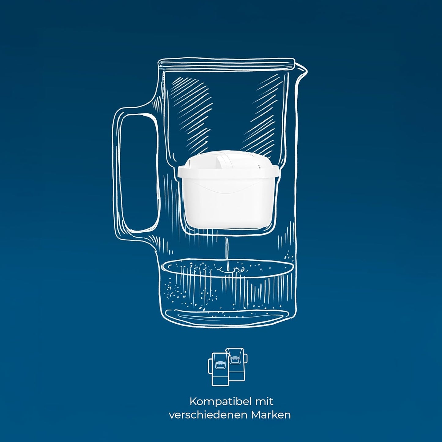 12er-Set Wasserfilter Kartuschen für Kannen, 12 stück