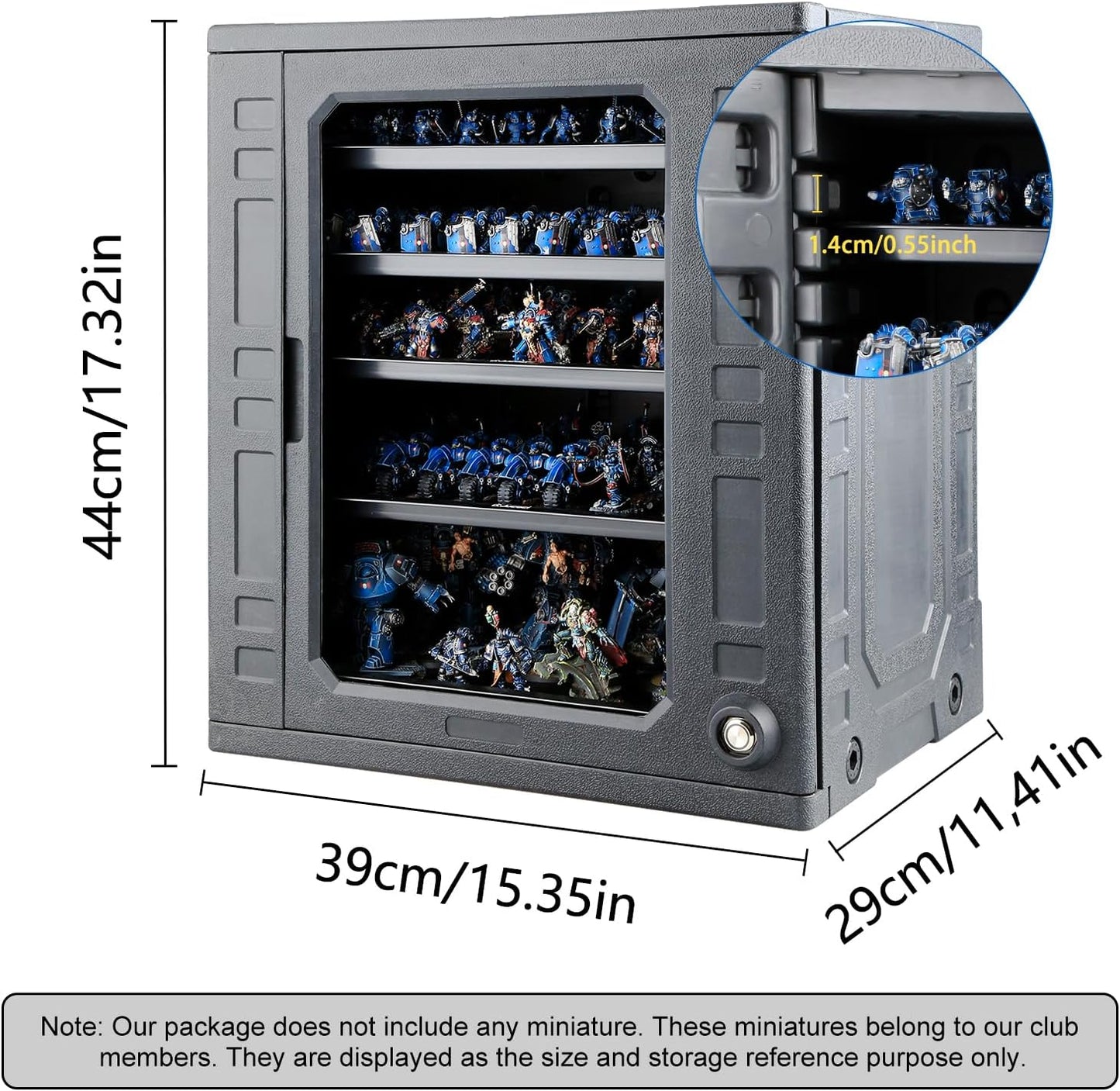 Miniaturen Aufbewahrungskoffer, Grossformat mit Licht