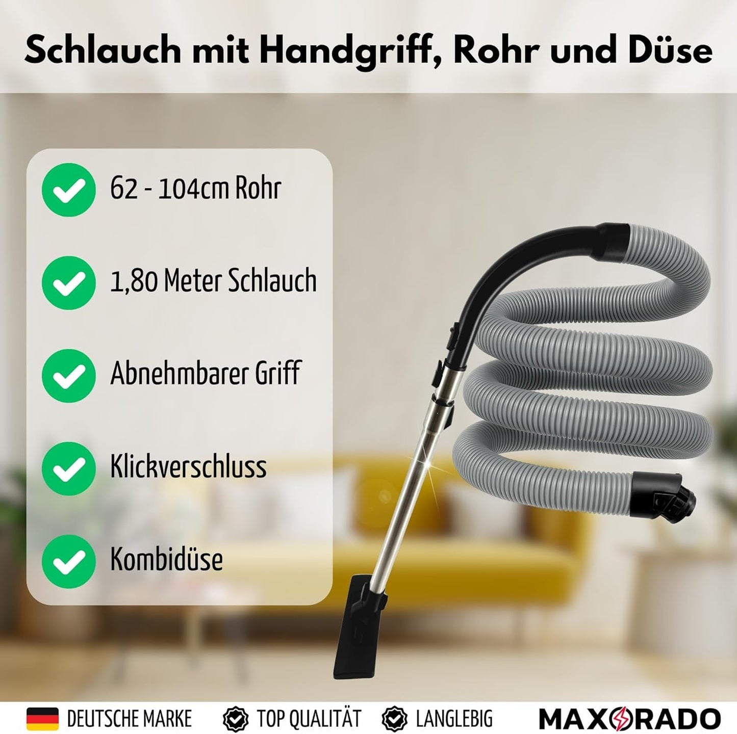 Bodendüse mit Schlauch für Miele S8 & C3 Modelle