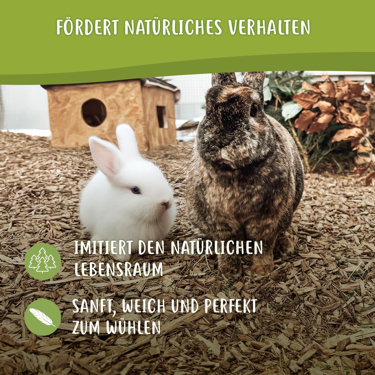 Waldboden-Einstreu mit Tannen & Fichtennadeln, 3er-Pack, ohne Mais, 40 Liter (3er Pack)