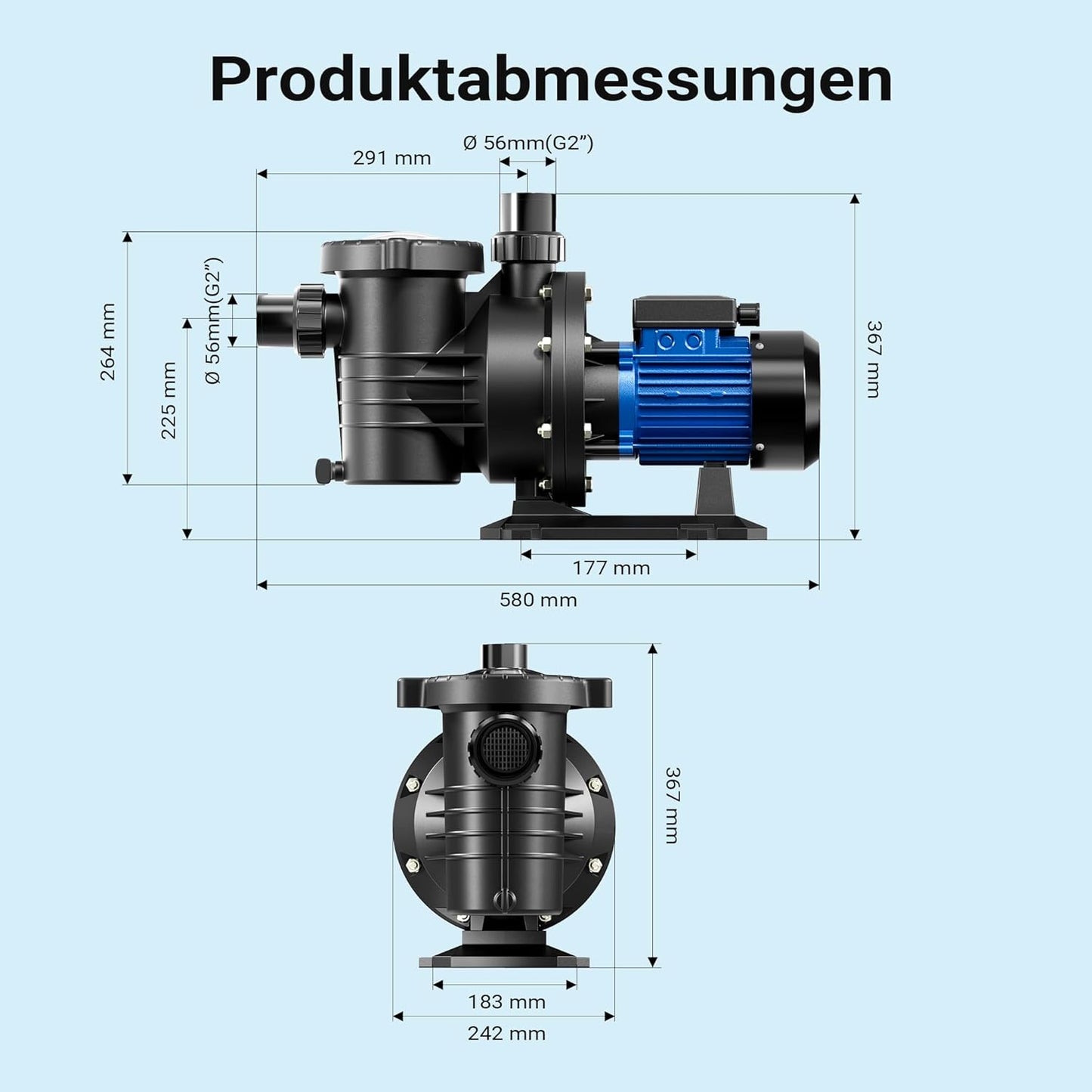 Poolpumpe, 13200 l/h