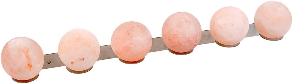 Wandhalterung für 6 Himalayan Salzkugeln, 6 Stück mit Wandhalterung
