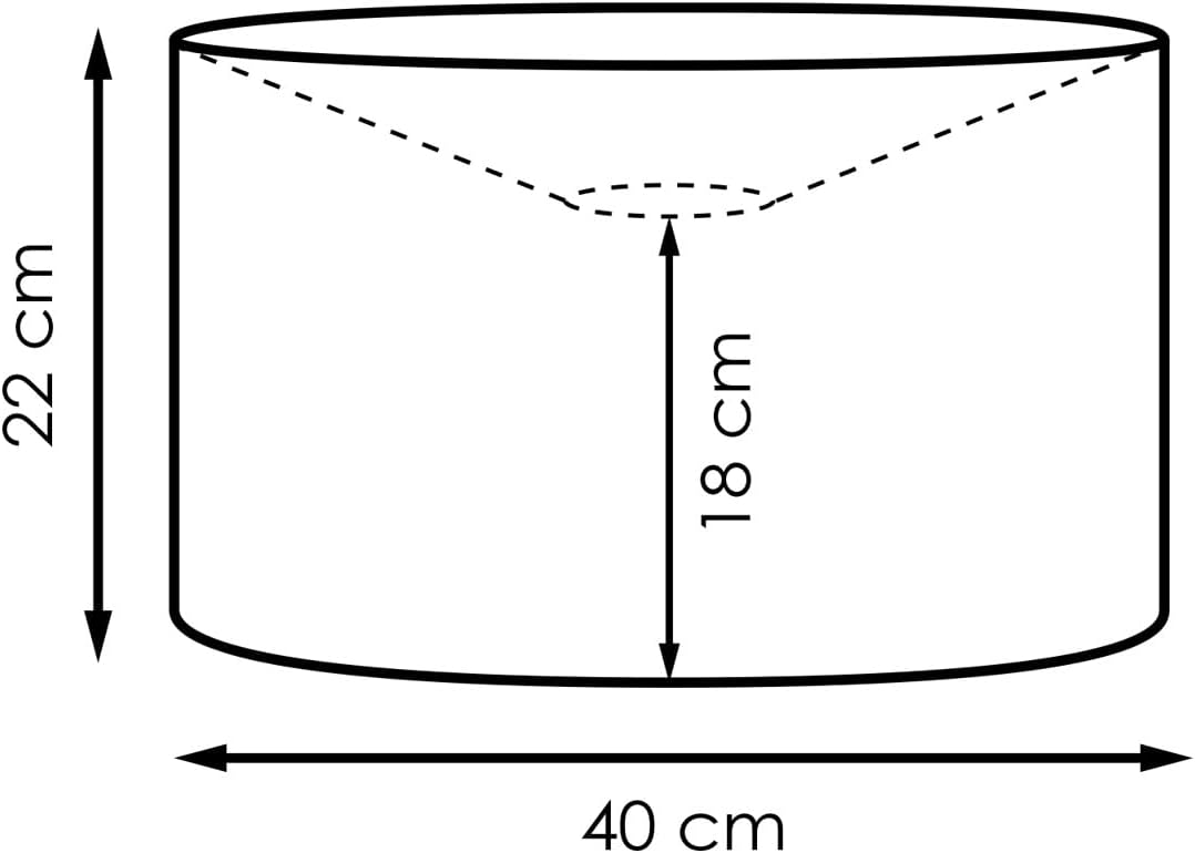 Moderner Lampenschirm, Hellblau 40cm durchmesser 22cm höhe