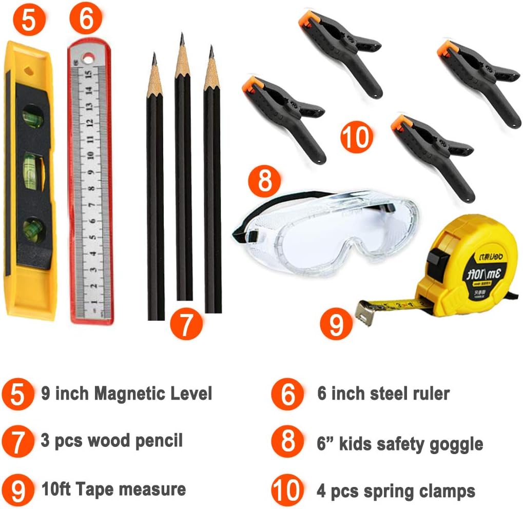 25-teiliges Kinder-Werkzeug-Set für junge Bauarbeiter, 25 PCS