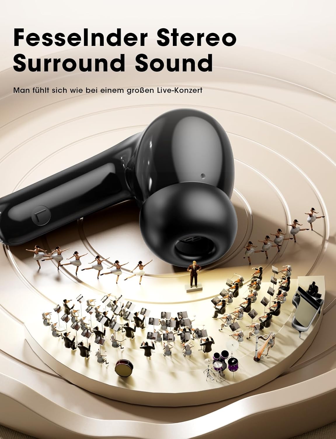 In-Ear Kopfhörer mit Noise Cancelling, Schwarz 2026 Ver