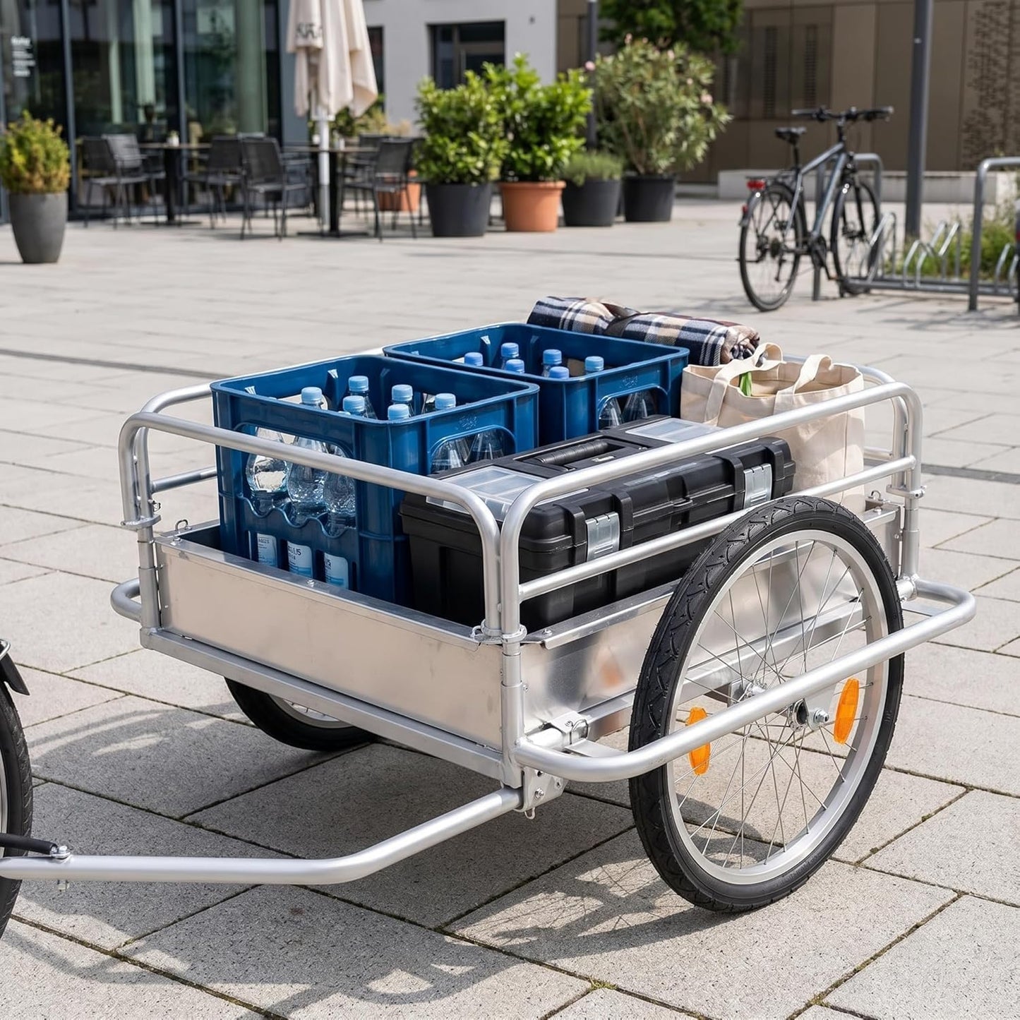 Klappbarer Fahrrad-Lastenanhänger, Premium