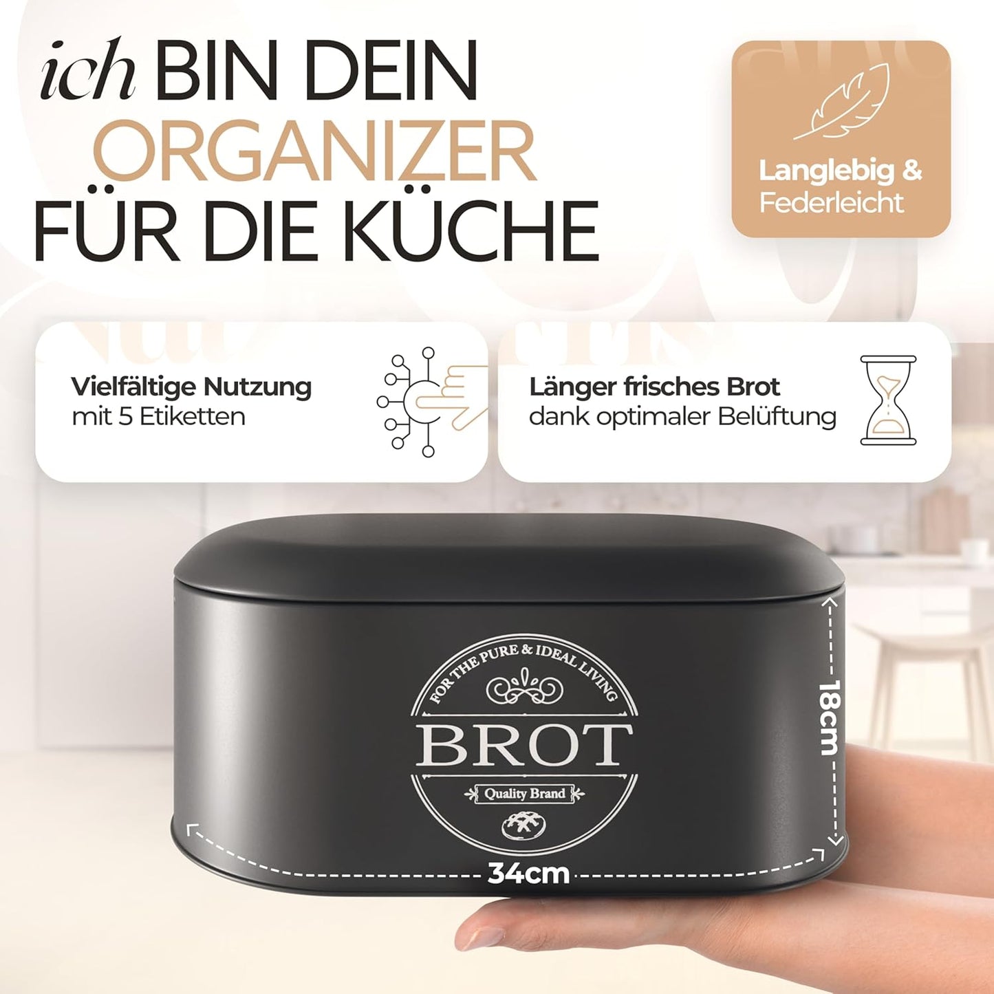 Brotkasten, Brotkasten Schwarz