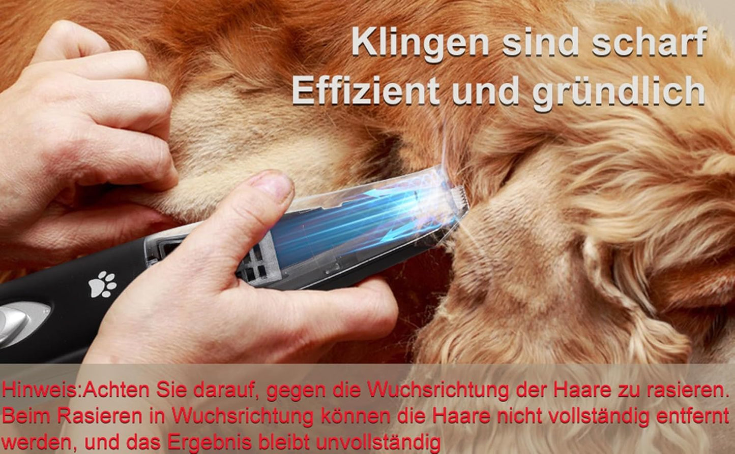 Pfotentrimmer mit Staubsauger für Haustiere