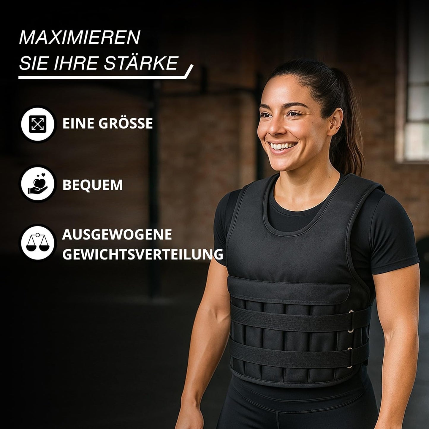 Gewichtsweste für Krafttraining, 20 Kilogramm
