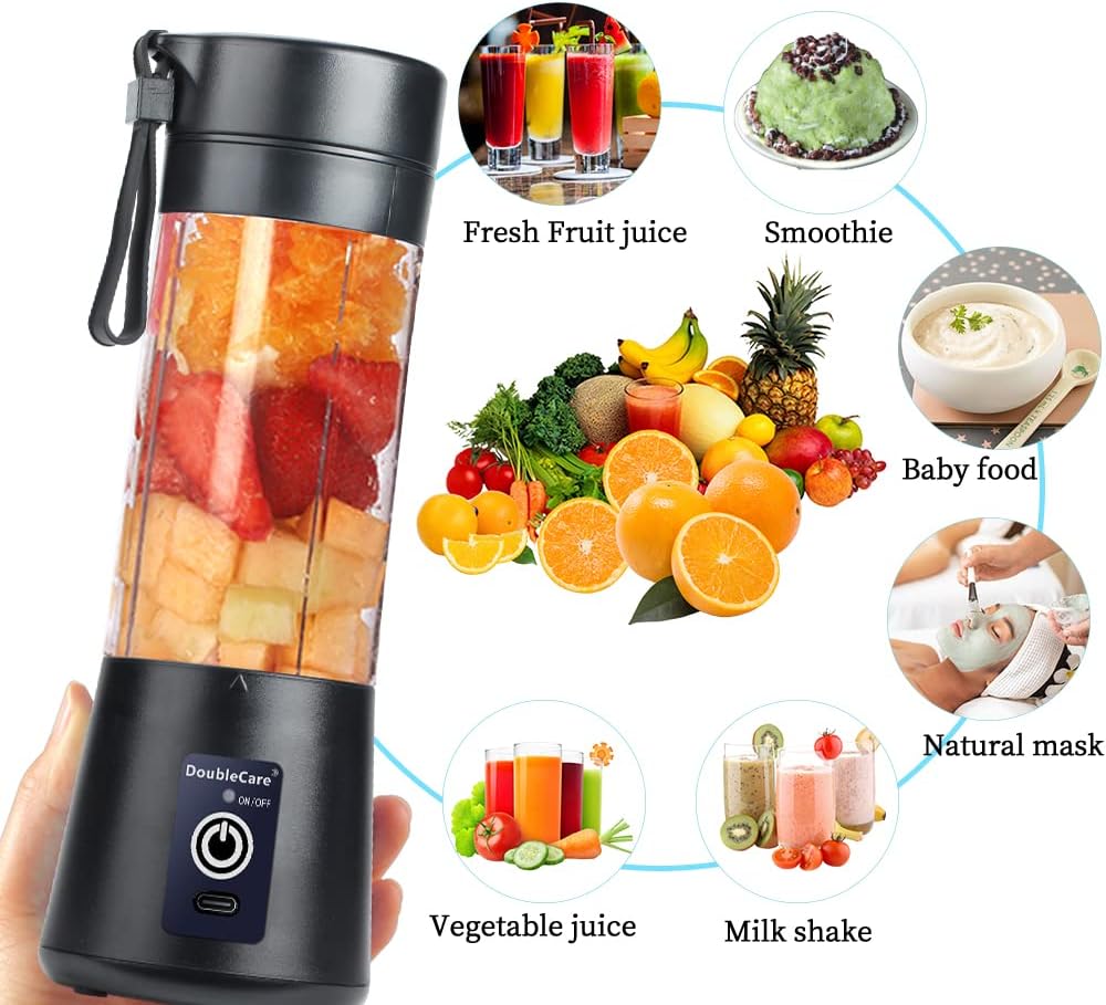 Tragbarer USB-Mixer für Shakes und Smoothies, Schwarz