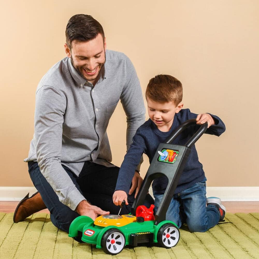 Gas n' Go Spielrasenmäher mit Geräuschen und Benzinkanister
