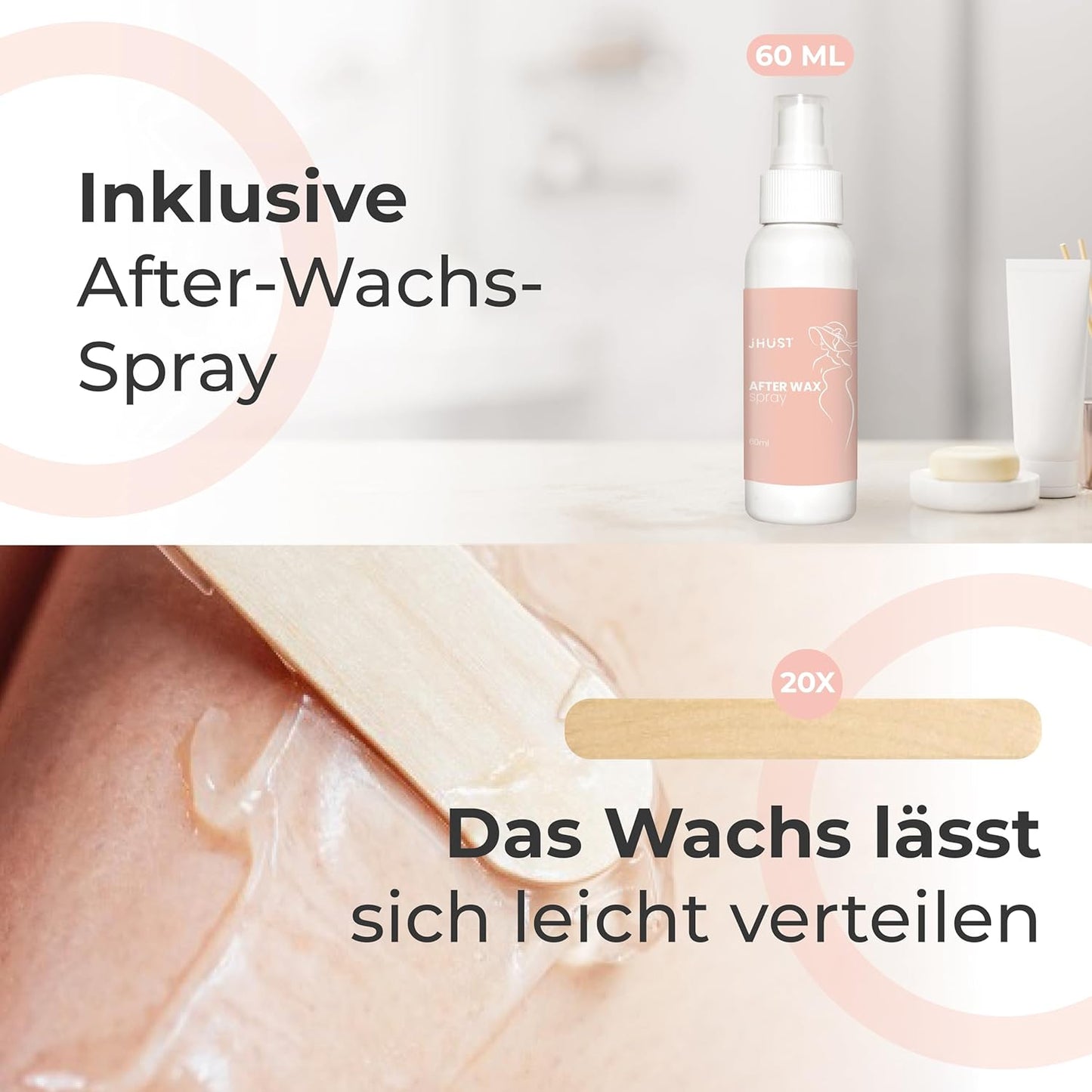 Wachswärmer-Set mit Wachsperlen und Zubehör, Rosa