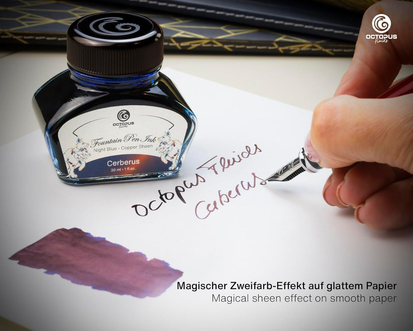 Füllhaltertinte Sheen Ink Kollektion mit Konverter, Cerberus, Cerberus 30 ml