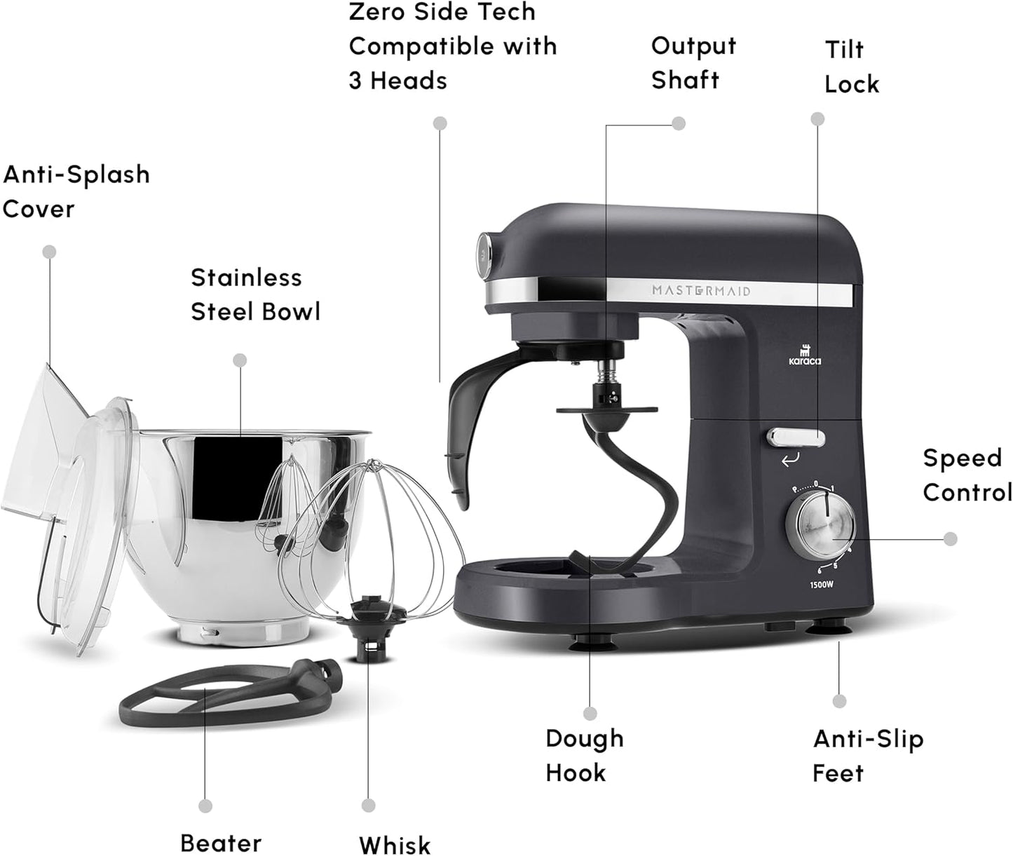 Mastermaid Chef Pro Küchenmaschine, Space Gray