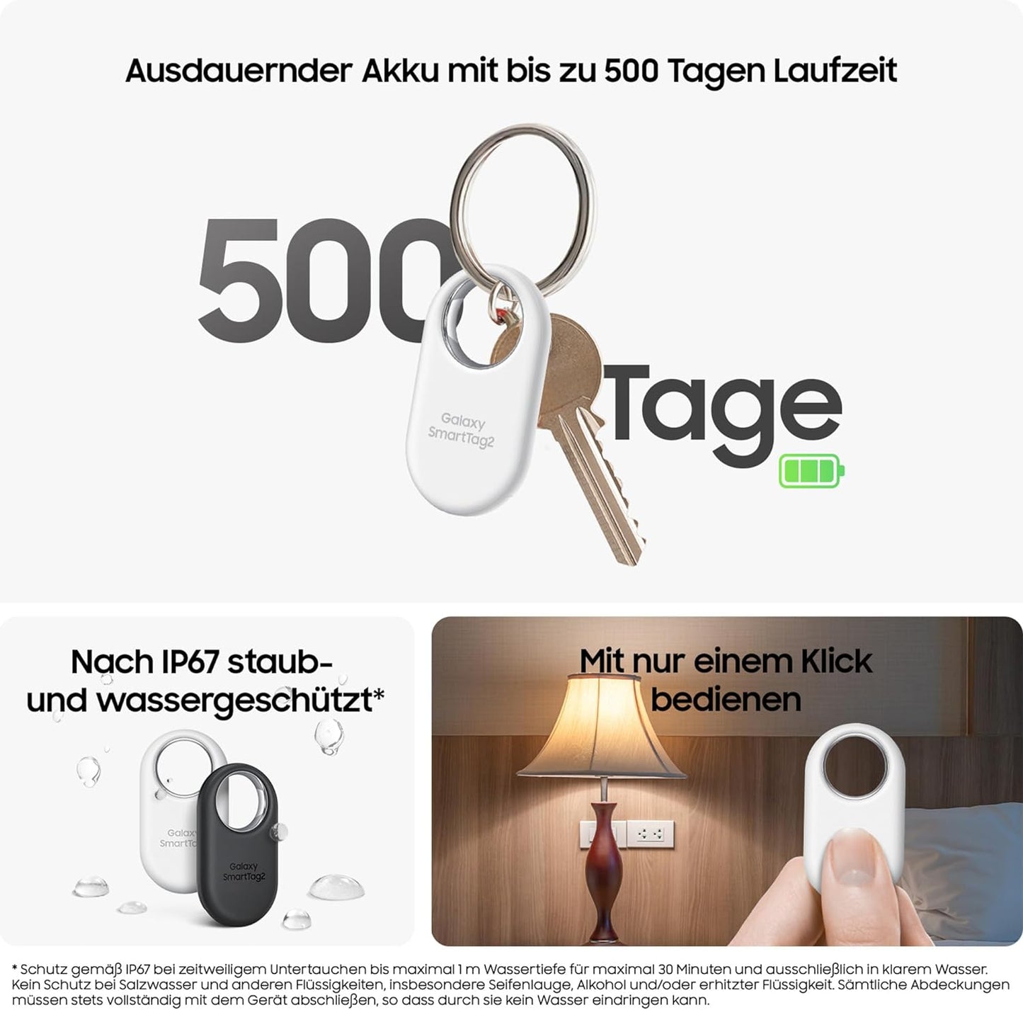 Galaxy SmartTag2 - Bluetooth-Tracker, Black 1 Stück