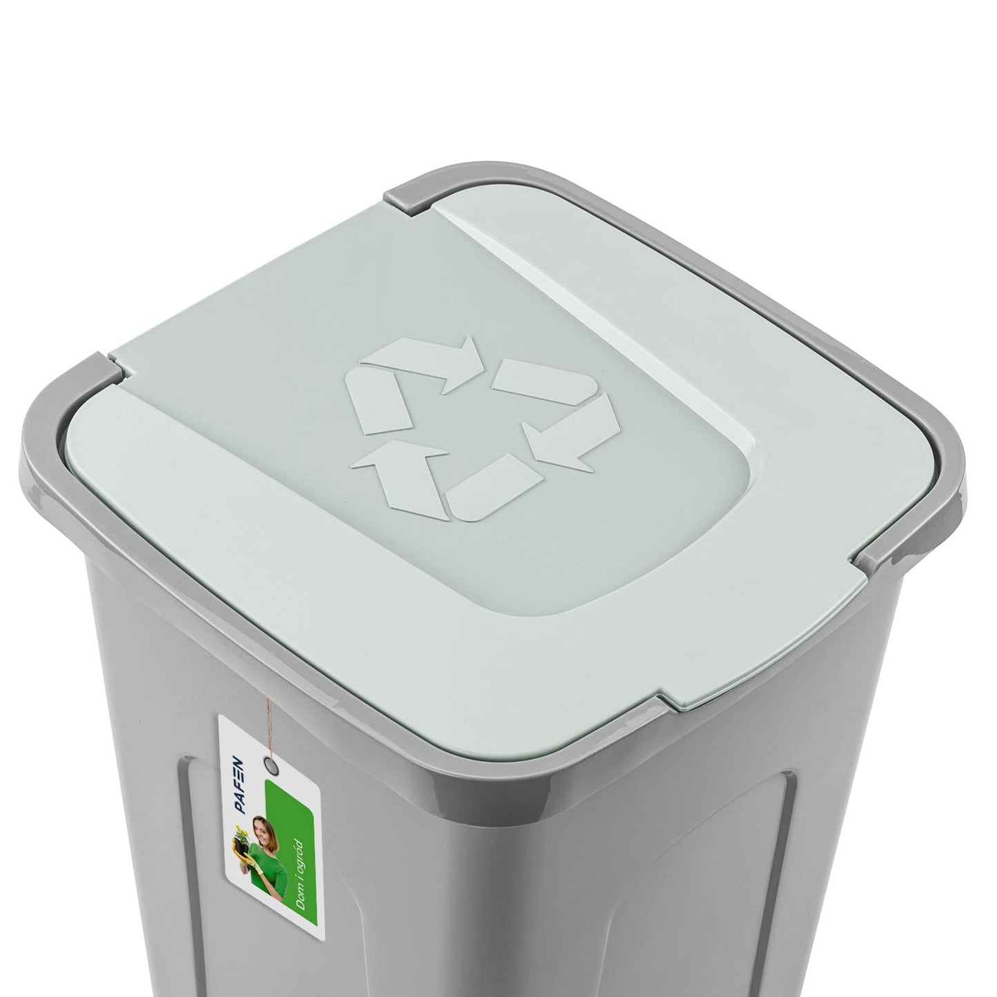 4-teiliges Mülleimer-Set zur Mülltrennung, 4 Grau – Gelb/Grün/Blau/Braun