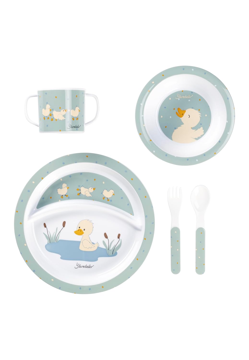 Geschirrset Ente Edda Lou, 5-teiliges Set