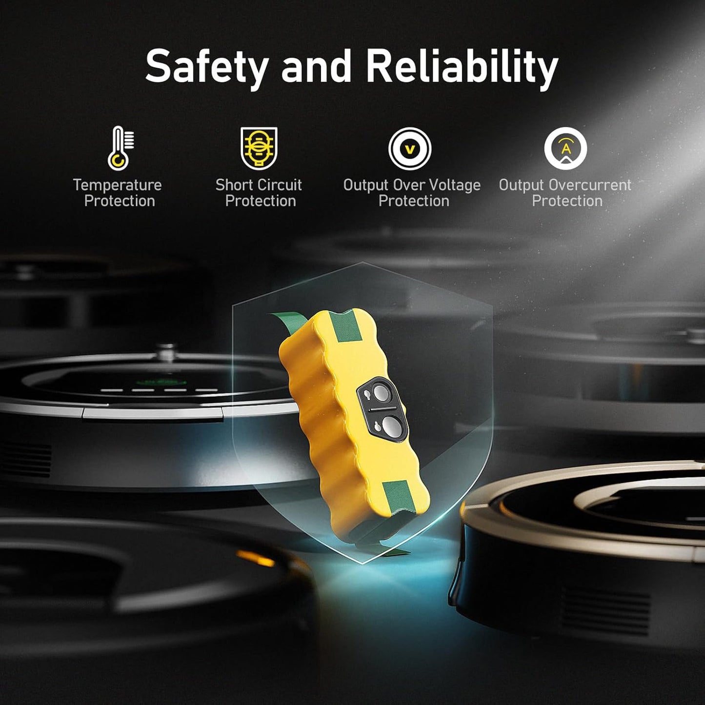 Ersatzakku für iRobot Roomba 500er-, 600er-, 700er- & 800er-Serie, 5500mAh