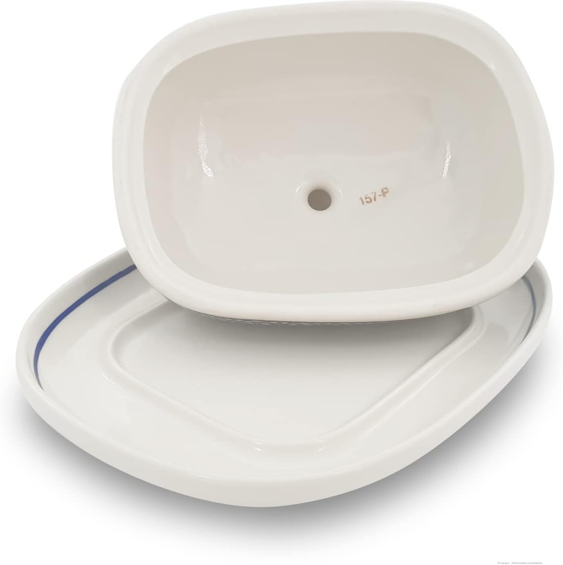 Butterdose mit Deckelgriff, Dekor 120 250 g