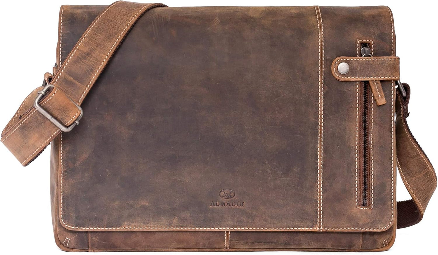 Ledertasche mit Laptop Fach, Dylan Vintage