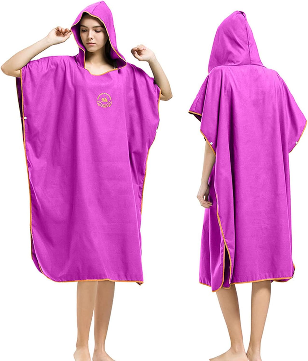 Surf Poncho mit Kapuze, Lila