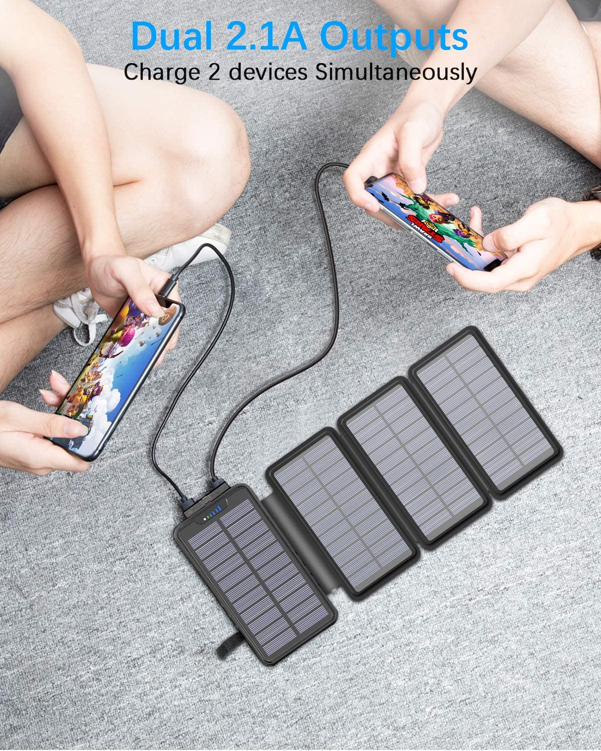 Solar Powerbank, schwarz
