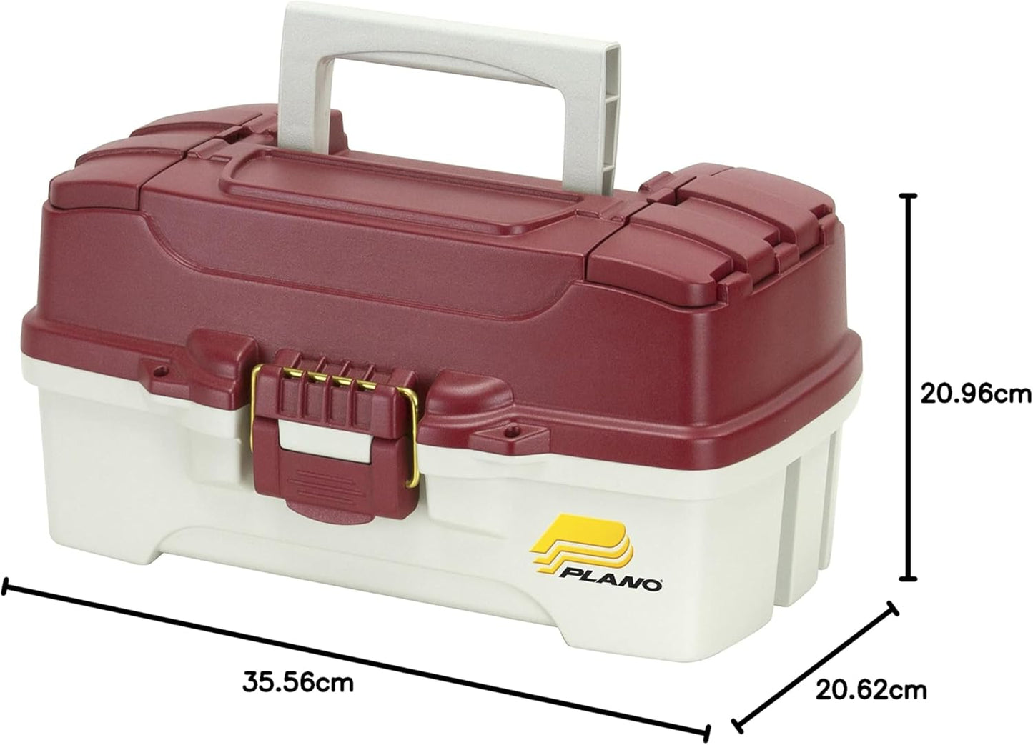Angelbox (620106), Rot Metallic/Gebrochenes Weiss - 1 Tablett - Taschen & Boxen