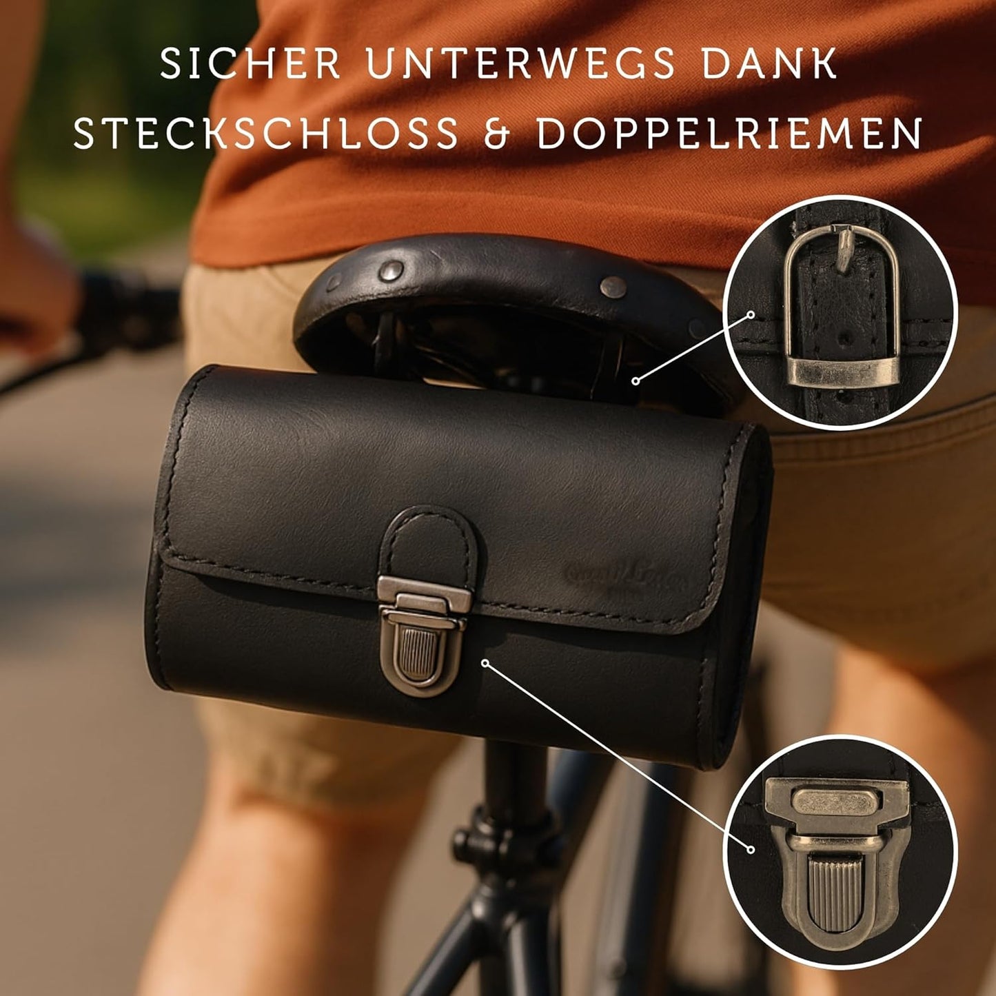 Satteltasche, Schwarz