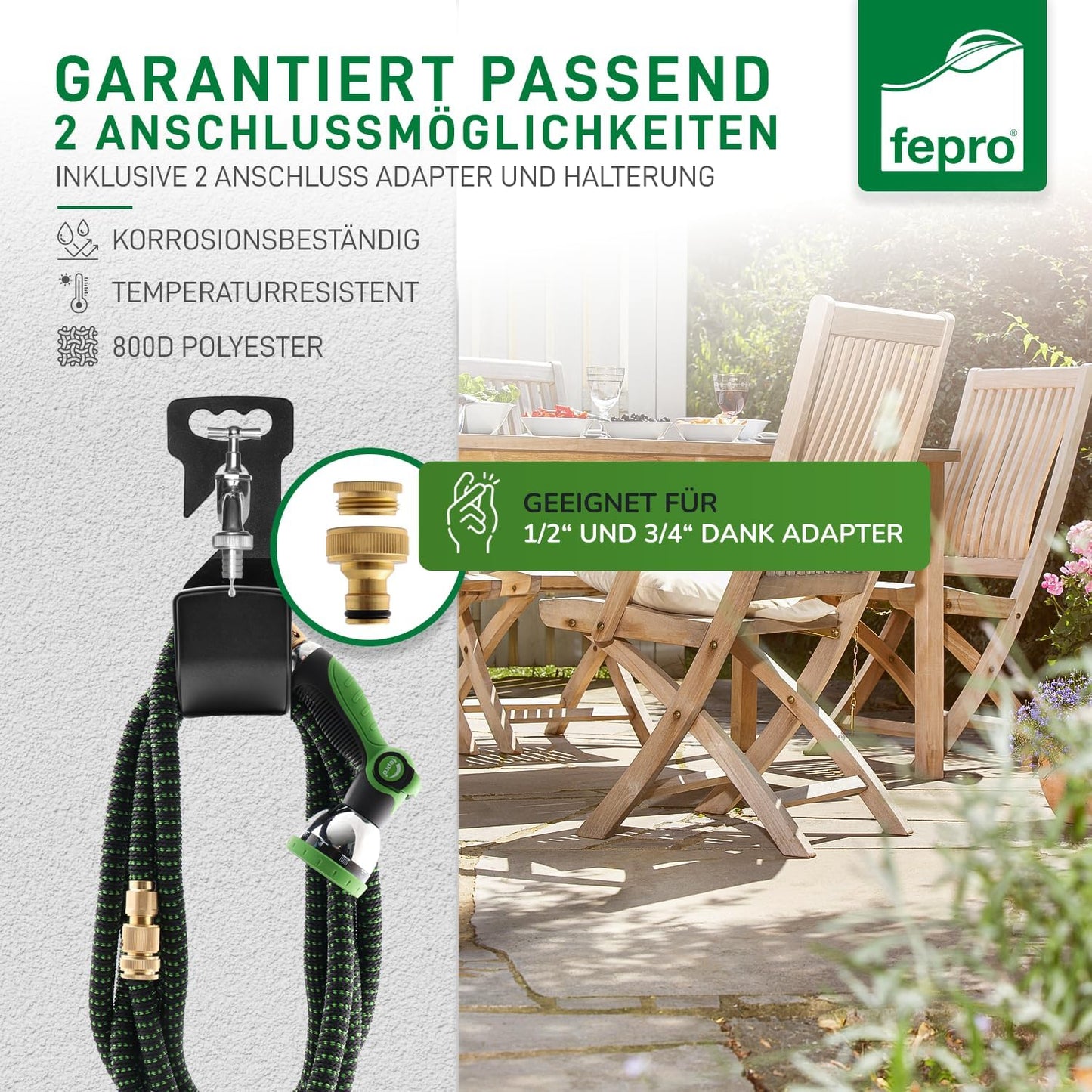 Flexibler Gartenschlauch, 45m Premium