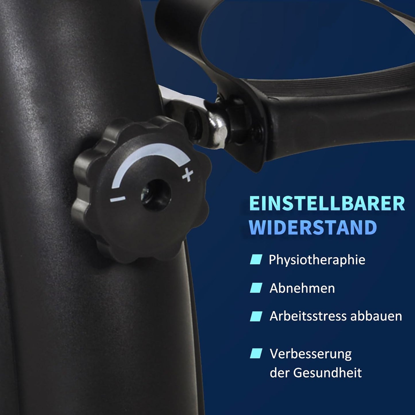 Pedaltrainer mit LCD-Display, B39 x T40 x H31 cm Schwarz
