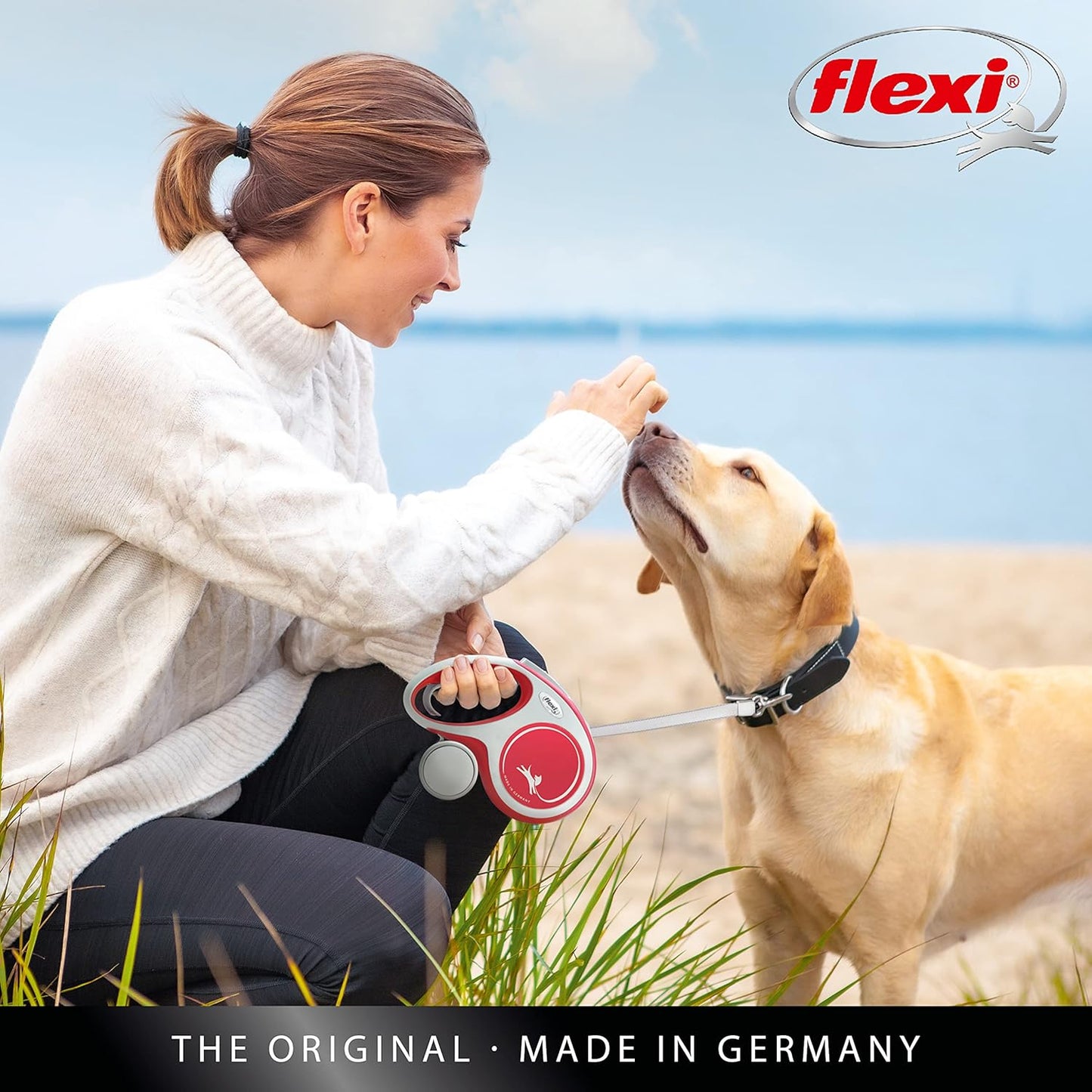 Comfort Rollleine für Hunde, rot M: 5m (max. 25kg)