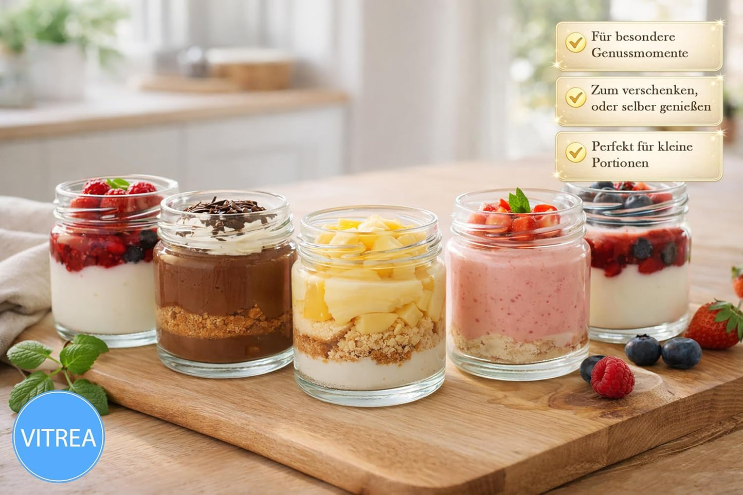 25er-Set Mini-Marmeladengläser, 50 ml, 50 ml 25