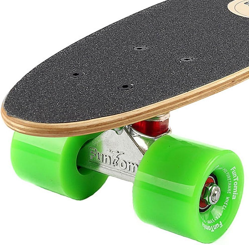 Mini-Board Cruiser, Orange Skater / mit grünen Rollen