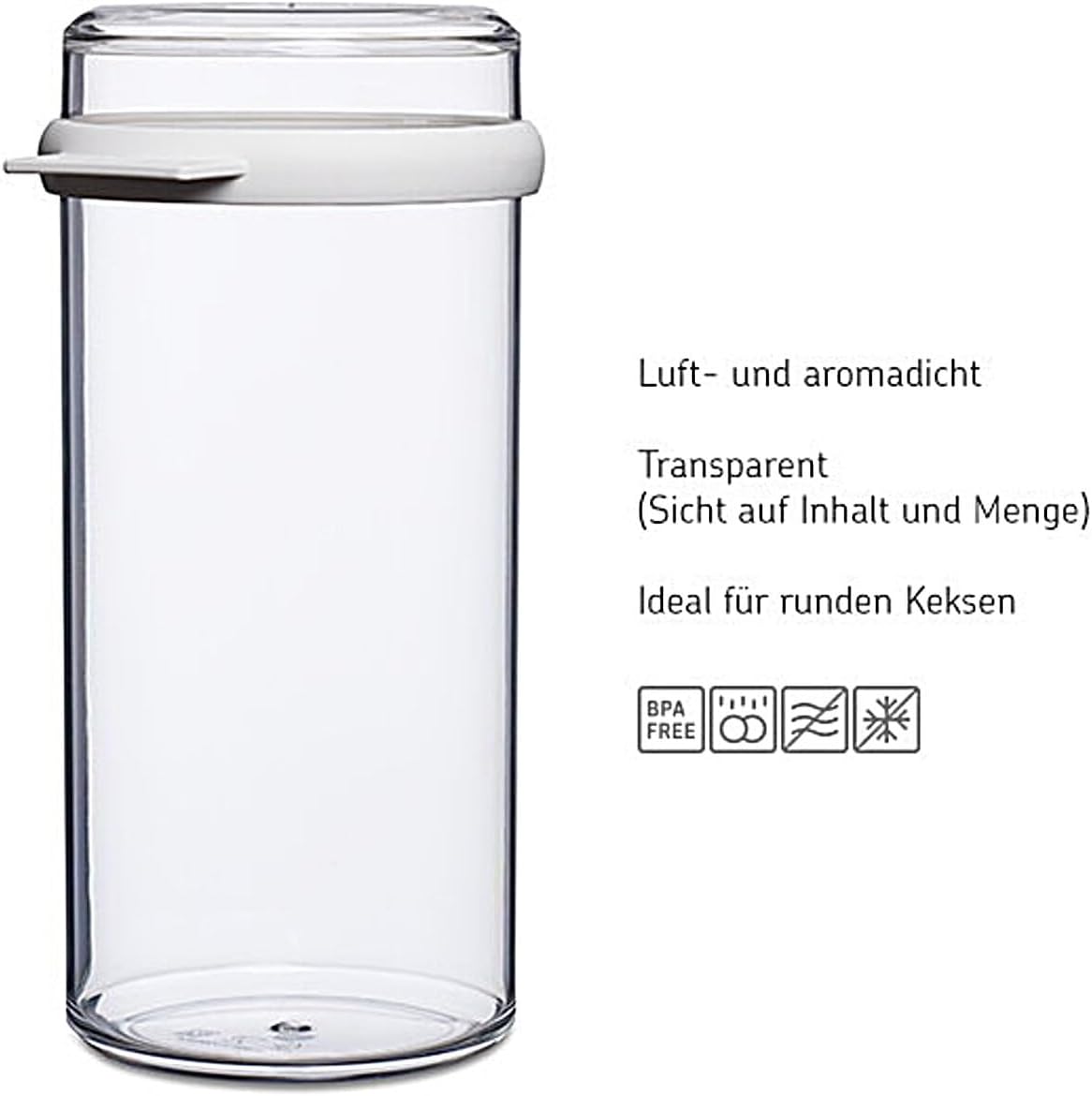 Zwiebackdose Stora Duo Set, 1900 ml, Zwiebackdose rund - 1900 ml Set - Weiß