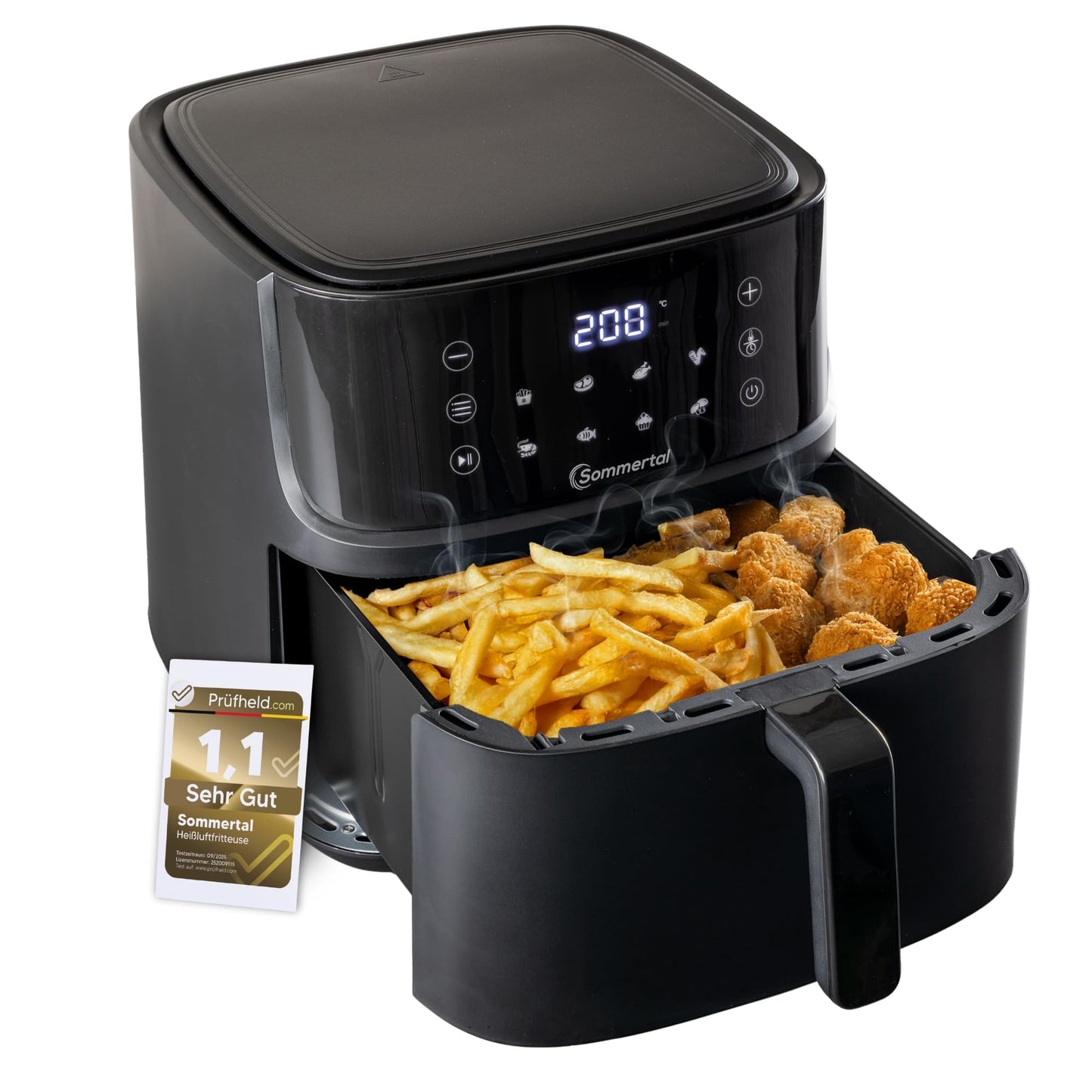 Heissluftfritteuse mit 8 Programmen, 7.6 Liter