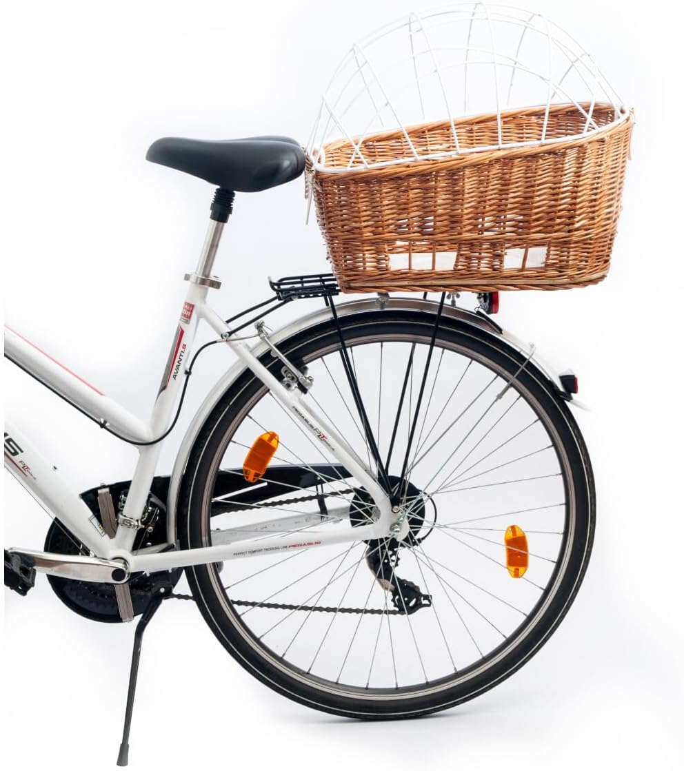 Fahrrad-Tierkorb mit Gepäckträgermontage und Schutzhaube