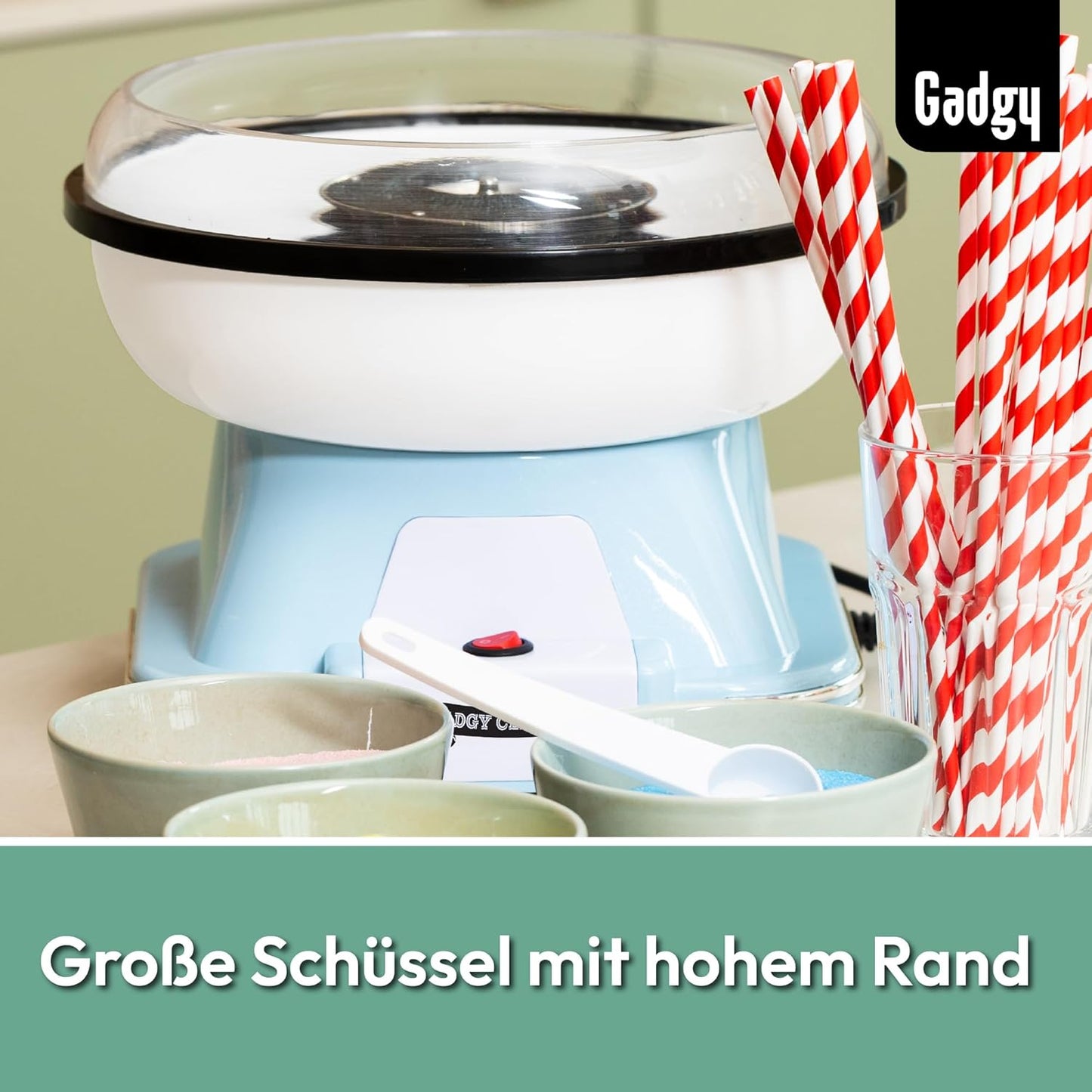 Zuckerwattemaschine für Zuhause, Blau