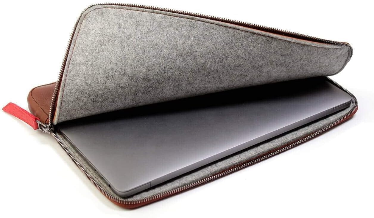 Handgefertigt Leder-Hülle, MacBook Air 15 Hellbraun