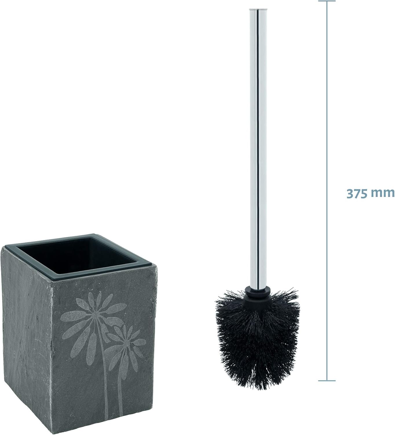 WC-Bürstengarnitur Jura mit Blütenmotiv