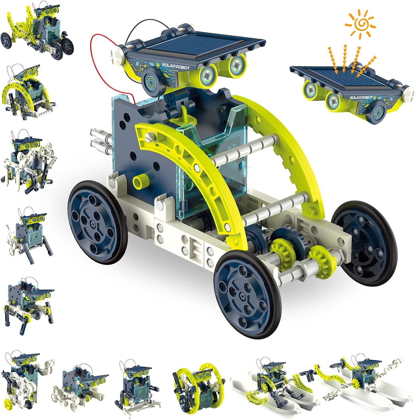 STEM Solar Roboter Kit (12-in-1 Bauspielzeug), grün